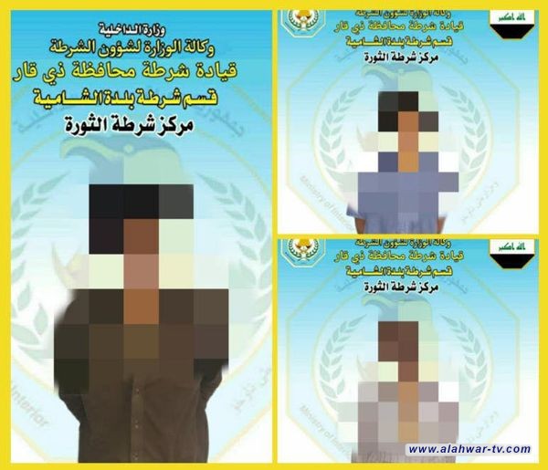 قسم شرطة بلدة الشامية بالتعاون مع فوج ذي قار التكتيكي يلقي القبض على 3 متهمين بقضية القتل العمد .
